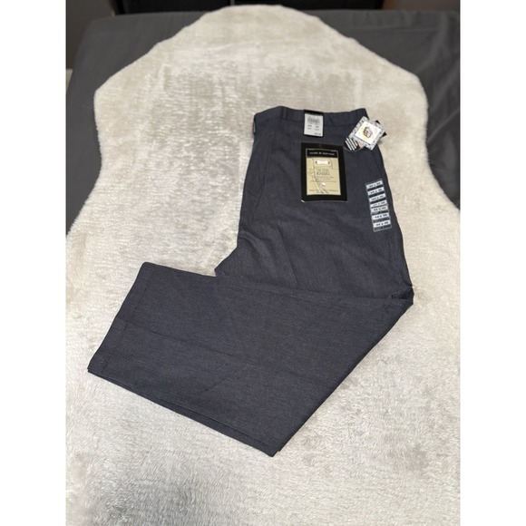 New Croft &‎ Barrow Mens Gray Khaki Straight Pants Size 44x30 Flexon NWT - Picture 1 of 9